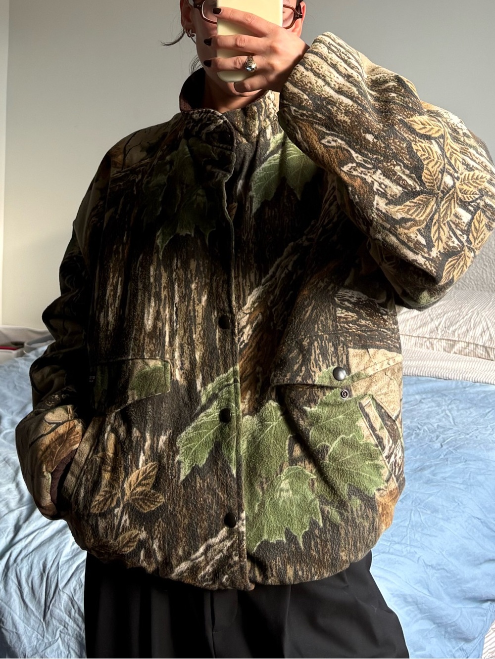 Vintage Camouflage Bomber Jacket